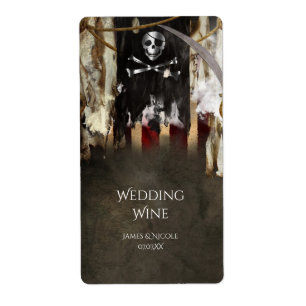 Piraten-Mottoparty-Weinetiketten