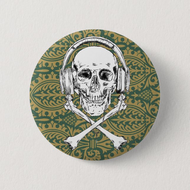 Piraten-Muster Button (Vorderseite)
