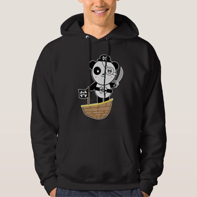 Piraten-Panda-Bärn-Jacke Hoodie (Vorderseite)