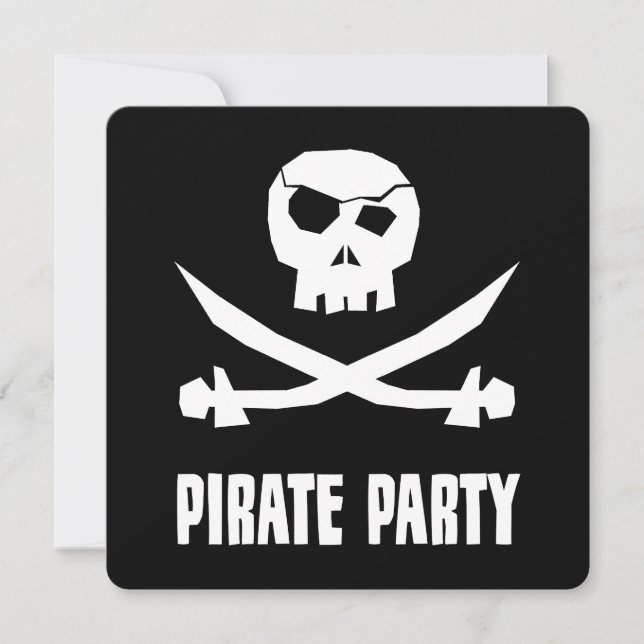 Piraten-Party Einladungen (Vorderseite)
