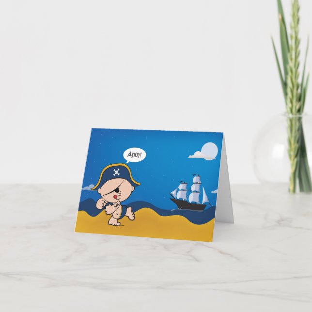 Piraten-Party-Geburtstagskarte Einladung (Vorderseite)