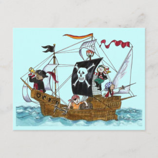 PIRATEN-PARTY-THEMA-SCHIFF SEGELT EINLADUNG