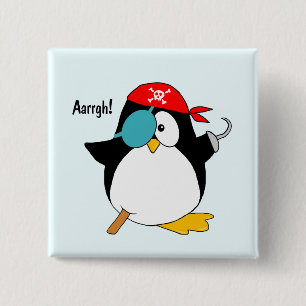 Piraten-Pinguin Argh! Button