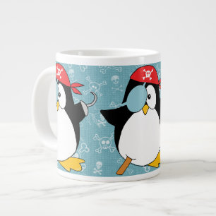 Piraten-Pinguin-Grafik-Muster Jumbo-Tasse