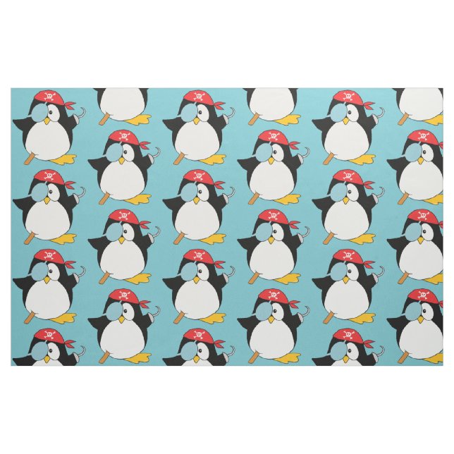 Piraten-Pinguin-Grafik-Muster Stoff (Fat Quarter (45,7 x 55,9 cm))