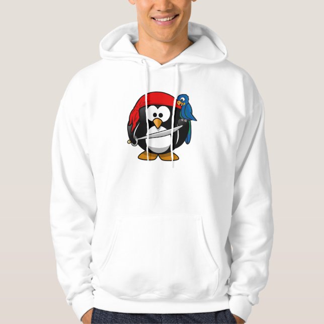 Piraten-Pinguin Hoodie (Vorderseite)