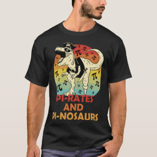 Piraten PInosaurier Mathe 3 14 Zahl Mathlete Genie T-Shirt