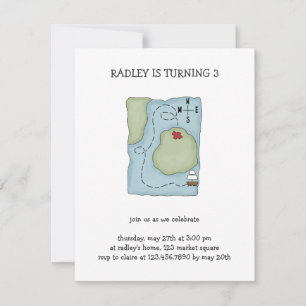 Piraten · Piraten-Karte Einladung