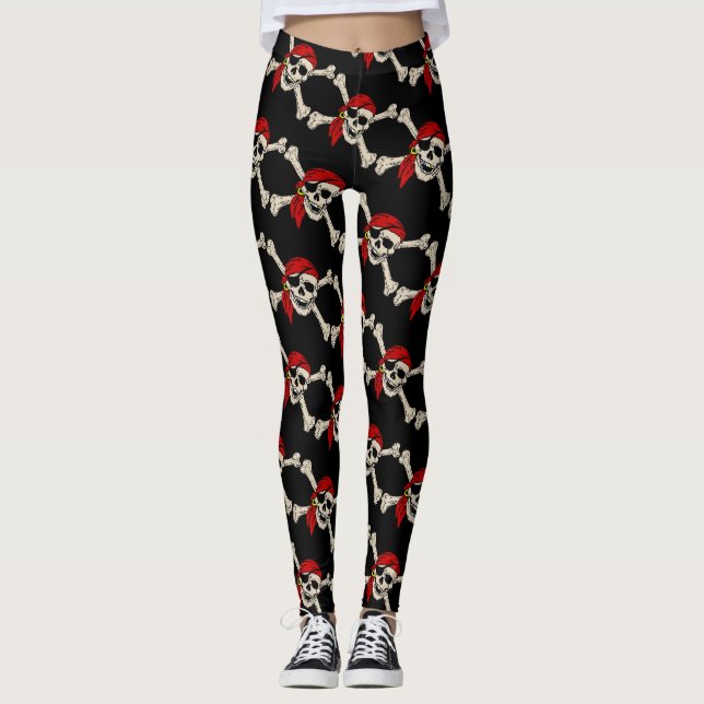 Piraten, Piratenflagge, Leggings (Vorderseite)