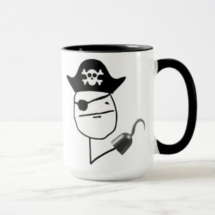 Piraten-Poker-Gesicht Meme Tasse