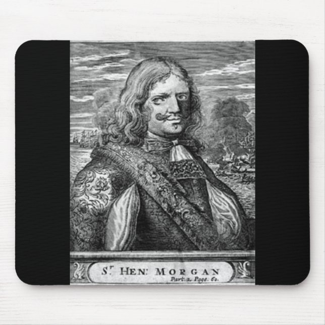 Piraten-Porträt Henrys Morgan Mousepad (Vorne)