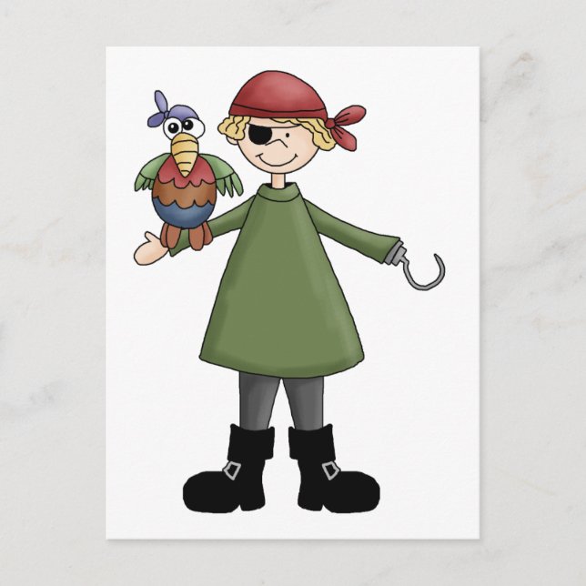 Piraten Postkarte (Vorderseite)