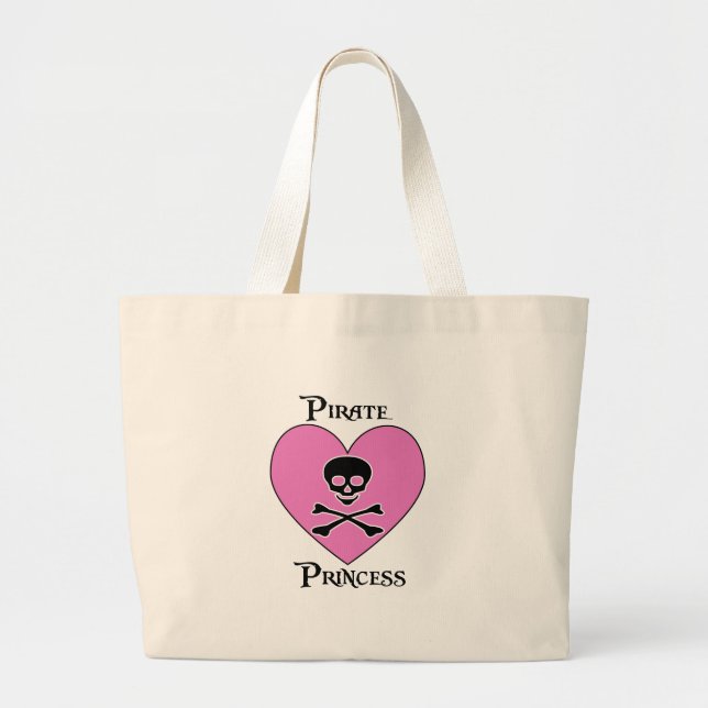 Piraten-Prinzessin Bag Jumbo Stoffbeutel (Vorne)