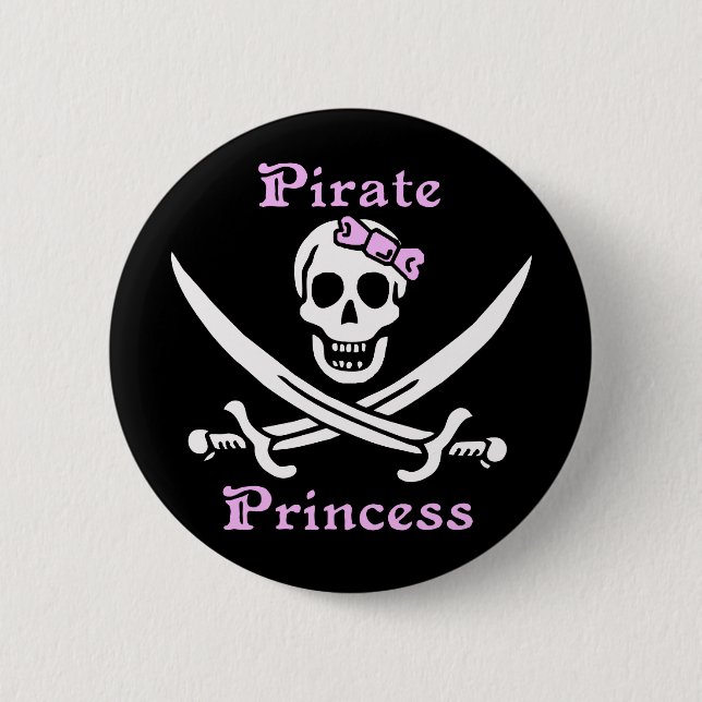 Piraten-Prinzessin Button (Vorderseite)