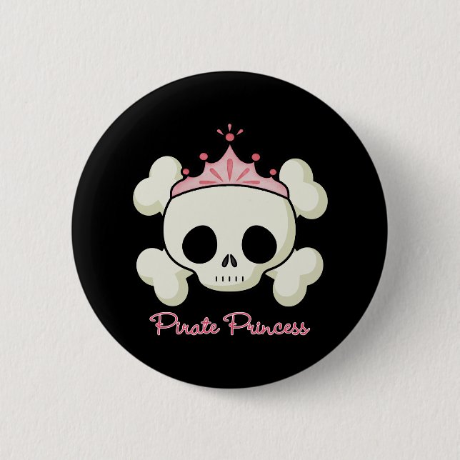 Piraten-Prinzessin Button (Vorderseite)
