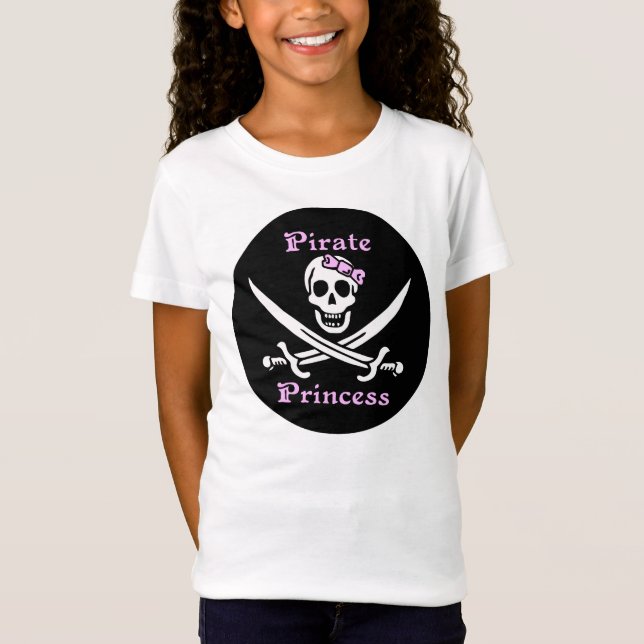 Piraten-Prinzessin Girls Babydoll T-shirt (Vorderseite)
