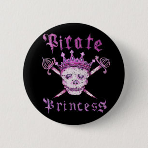 Piraten-Prinzessinknopf Button