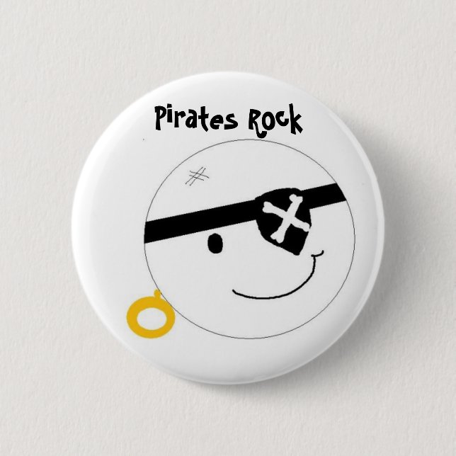 Piraten rocken button (Vorderseite)