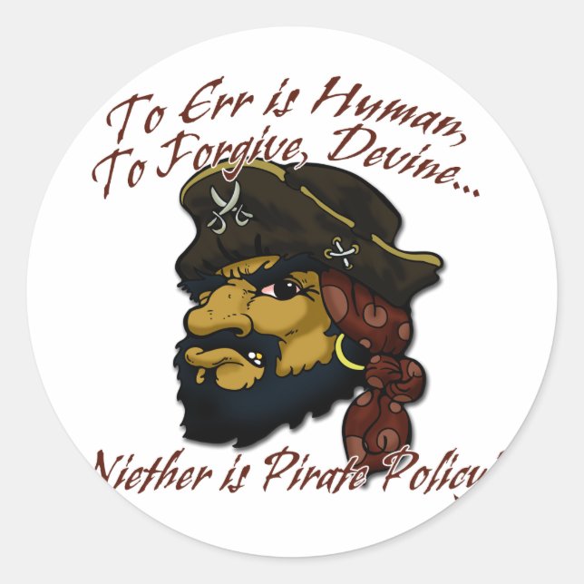 Piraten! Runder Aufkleber (Vorderseite)