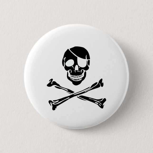 Piraten-Schädel Button (Vorderseite)