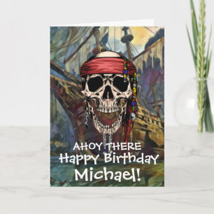 Piraten-Schädel-Geist-SCHIFF-Kanone Karte