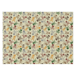 Piraten-Schädel mit gekreuzten Schwertern Tischdecke