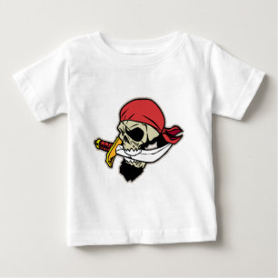 Piraten-Schädel mit Messer Baby T-shirt