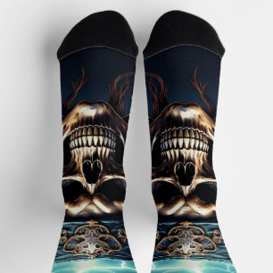 Piraten-Schädel mit Schwertern Socken