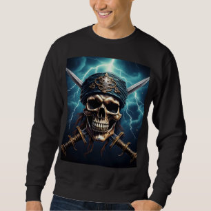 Piraten-Schädel mit Schwertern Sweatshirt