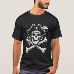 Piraten-Schädel und Kreuzknochen Klassischer Jolly T-Shirt