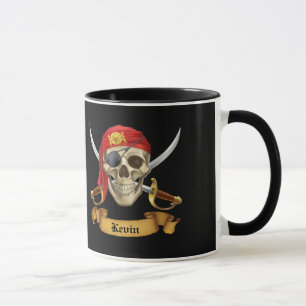 Piraten-Schädel und Schwerter Tasse