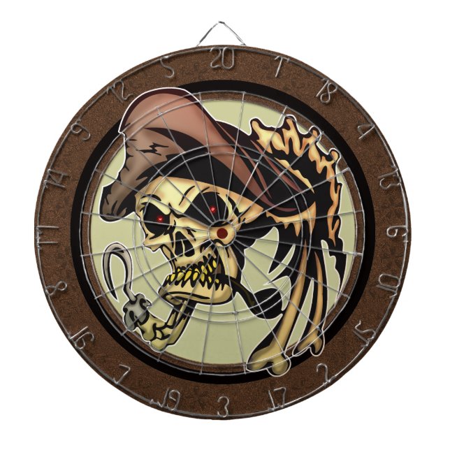 Piraten-SchädelDartboard Dartscheibe (vorne)