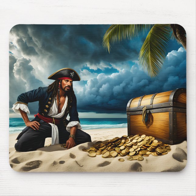 Piraten Schatz Mousepad (Vorne)