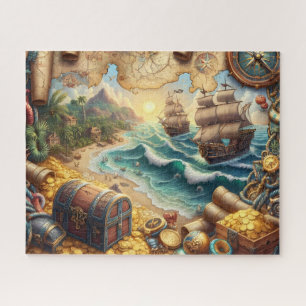 Piraten-Schatzkarte Puzzle