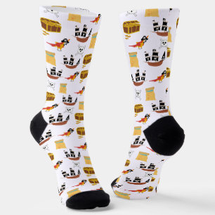 Piraten-Schatzkisten-Themenmuster Socken
