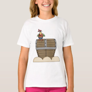Piraten · Schatztruhe u. Papagei T-Shirt