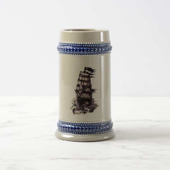 Piraten-Schiff Bierglas (Mittel)