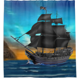 PIRATEN-SCHIFF DUSCHVORHANG