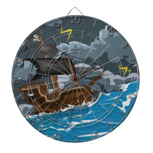 Piraten Schiff im Sturm Dartscheibe