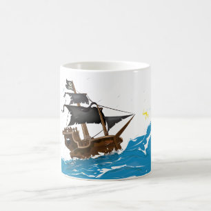 Piraten Schiff im Sturm Tasse
