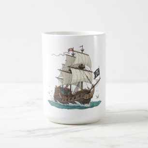 Piraten Schiff Kaffeetasse
