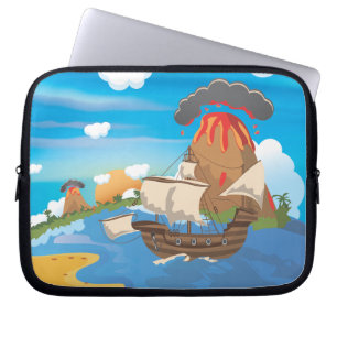 Piraten Schiff Laptopschutzhülle