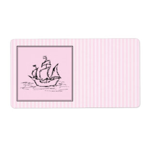 Piraten-Schiff. Schwarzes und Rosa