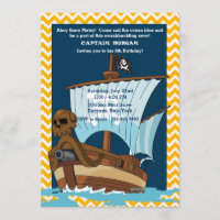 Piraten-Schiffs-Einladung