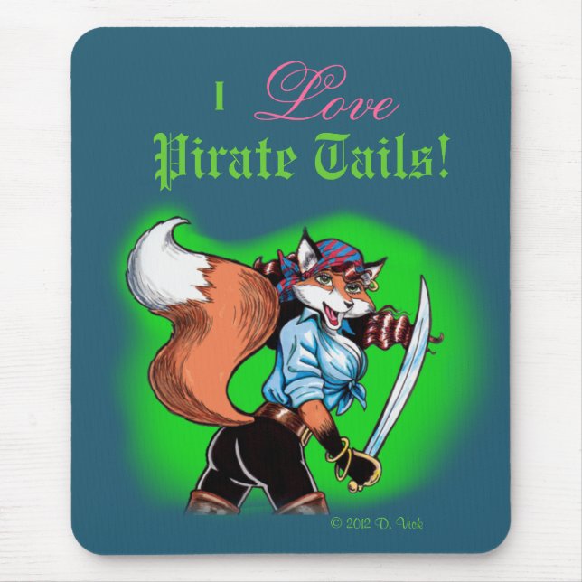 Piraten-Schwänze Mousepad (Vorne)