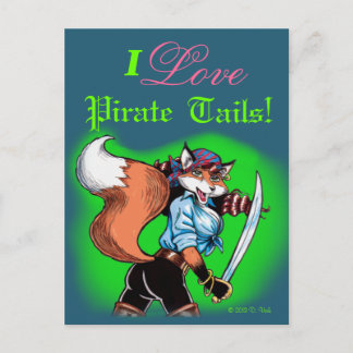 Piraten Schwänze Postkarte