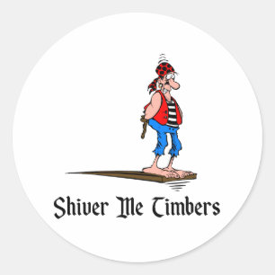 Piraten - Shiver Me Timbers Runder Aufkleber