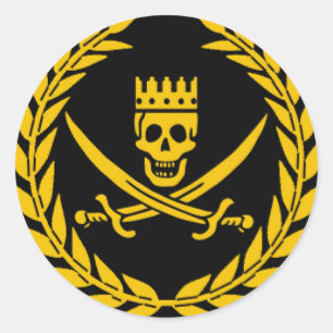 Piraten-Sieg-Aufkleber - Satz von 20 Runder Aufkleber