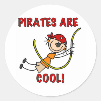 Piraten sind Cool Runder Aufkleber