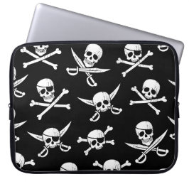 Piraten Skull Kapitän Kreuzknochen Laptop-Sieb Laptopschutzhülle